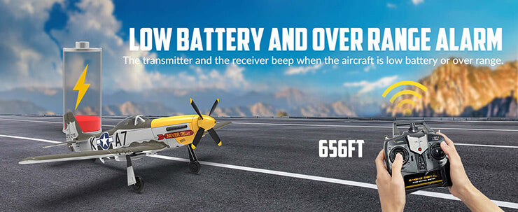 VOLANTEX P-51D MUSTANG GREEN 4CH 500MM BRUSHLESS WITH GYRO RTF