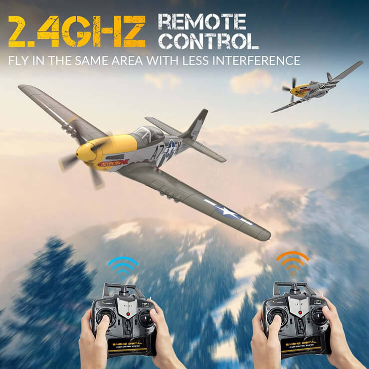 VOLANTEX P-51D MUSTANG GREEN 4CH 500MM BRUSHLESS WITH GYRO RTF