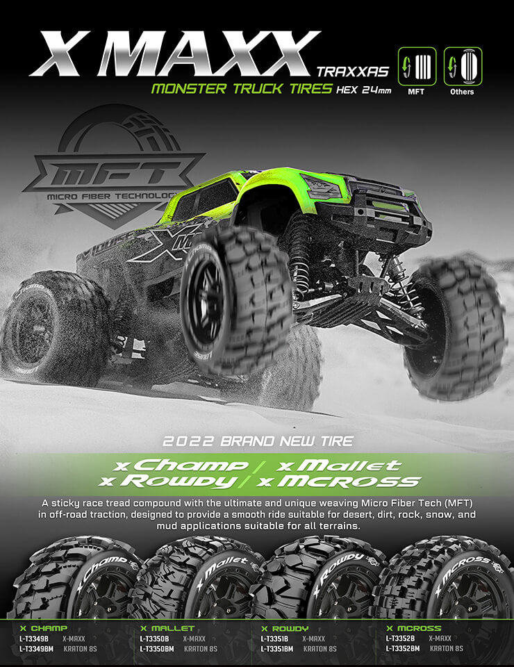 LOUISE RC X-CHAMP BLACK XMAXX MOUNTED 24MM HEX