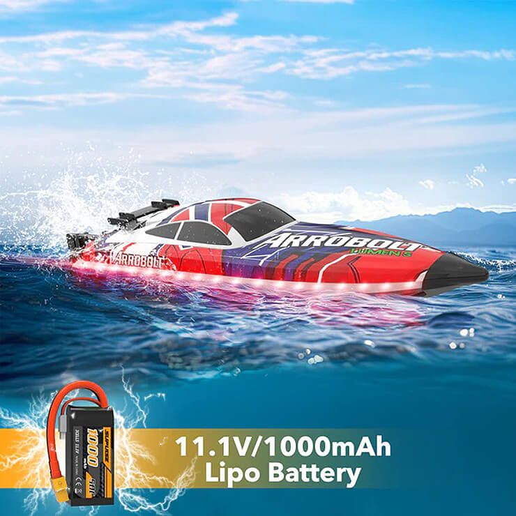 VOLANTEX ARROBOLT 'LUMEN' SR40 BRUSHLESS BOAT ARTR - RED