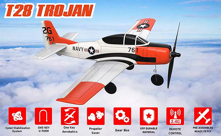 VOLANTEX T-28 TROJAN 4CH 400MM BRUSHED W/GYRO EPP RTF