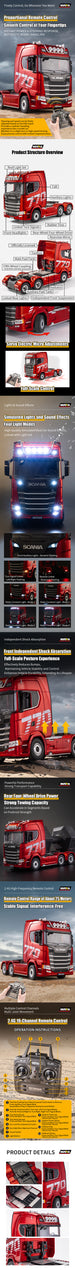 HUINA SCANIA 770S RC TRUCK RTR GREEN (EYES COMPATIBLE)