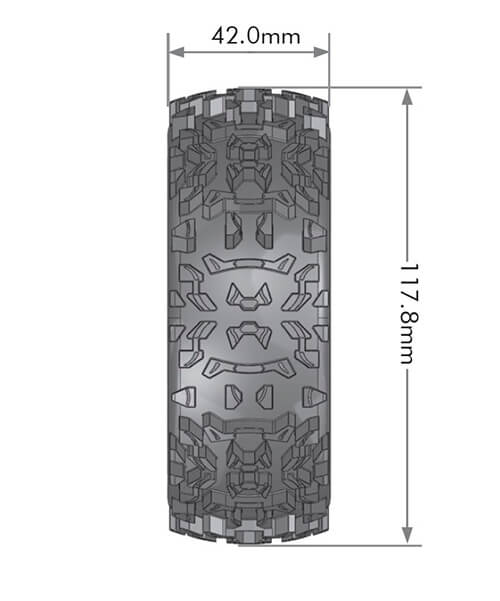 LOUISE RC B-PIONEER 1/8 FR/RR SOFT HEX 17MM WHITE