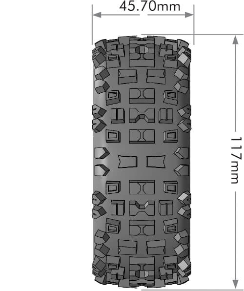 LOUISE RC B-ULLDOZE REMOVABLE 17MM HEX 0"& 1/2" OFFSET
