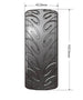 LOUISE RC GT-TARMAC 1/8 FR/RR SUPER SOFT HEX 17MM SPOKE BLACK CHROME