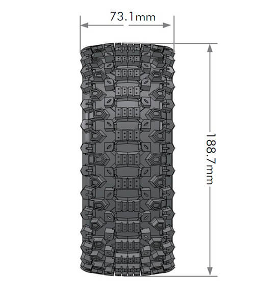 LOUISE RC SC-UPHILL 1/5 FR/RR SPORT HEX 24MM BLACK