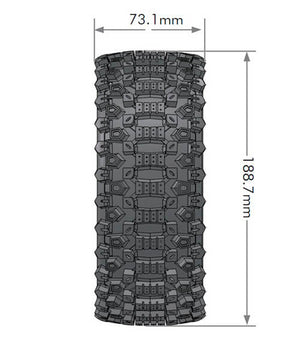 LOUISE RC SC-UPHILL 1/5 FR/RR SPORT HEX 24MM BLACK