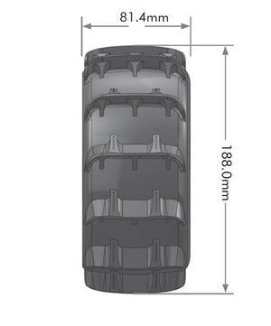 LOUISE RC ST-PADDLE 1/8 SPORT BLACK CHROME E-REVO FR & RR