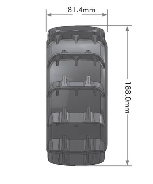 LOUISE RC ST-PADDLE 1/8 SPORT BLACK E-REVO FR & RR E-MAXX