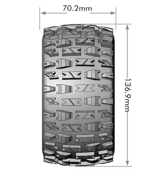 LOUISE RC MT-PIONEER T-MAXX SOFT 1/2" OFFSET HEX 17MM BLACK