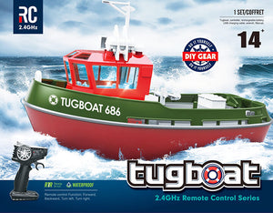 HENG LONG 1/72 RTR TUGBOAT 686 2.4GHZ 230MM LENGTH GREEN