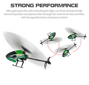 KOOTAI F03 4CH SINGLE BLADE FLYBARLESS HELICOPTER YELLOW/GREEN