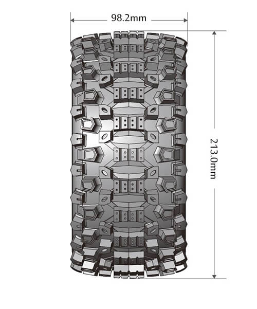 LOUISE RC X-UPHILL BLACK MOUNTED ARRMA KRATON 8S HEX 24MM