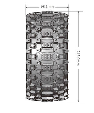 LOUISE RC X-UPHILL BLACK MOUNTED ARRMA KRATON 8S HEX 24MM