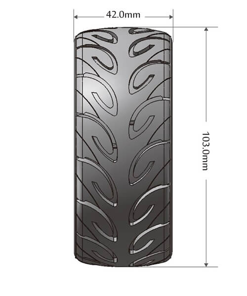 LOUISE RC GT-TARMAC 1/8 FR/RR SUPER SOFT HEX 17MM SPOKE BLACK CHROME