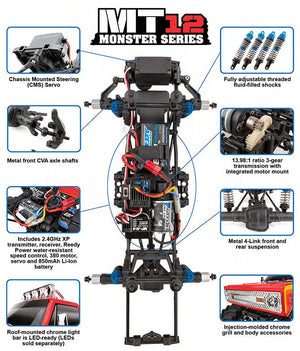 TEAM ASSOCIATED MT12 MONSTER TRUCK RED RTR