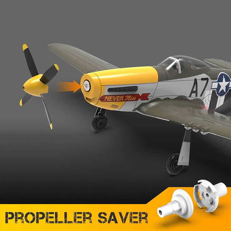 VOLANTEX P-51D MUSTANG GREEN 4CH 500MM BRUSHLESS WITH GYRO RTF