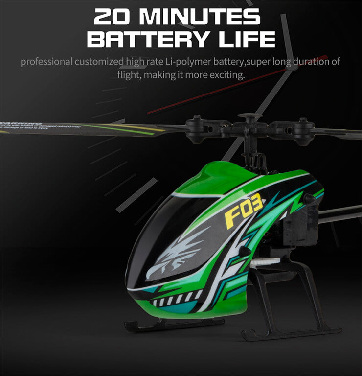 KOOTAI F03 4CH SINGLE BLADE FLYBARLESS HELICOPTER PURPLE/BLUE