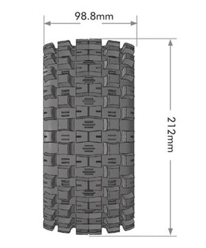 LOUISE RC X-MCROSS BLACK ARRMA KRATON 8S MOUNTED 24MM HEX