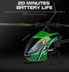KOOTAI F03 4CH SINGLE BLADE FLYBARLESS HELICOPTER YELLOW/GREEN