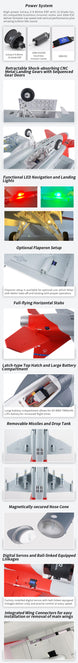 XFLY EDF 80MM T-7A RED HAWK W/O TX/RX/BATT