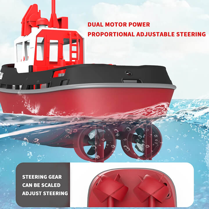 HENG LONG 1/72 RTR TUGBOAT 686 2.4GHZ 230MM LENGTH BLACK