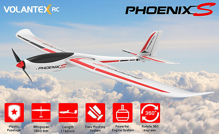 VOLANTEX PHOENIX S 1600MM GLIDER W/ABS FUSELAGE ARTF
