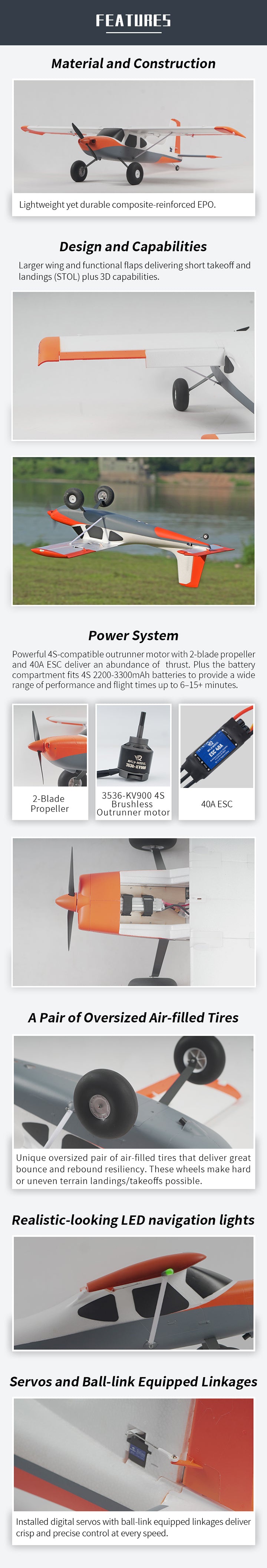 XFLY TASMAN BUSH/TRAINER 1500MM WINGSPAN WITHOUT TX/RX/BATT
