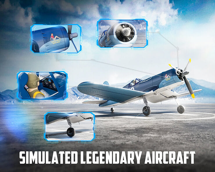 VOLANTEX F4U CORSAIR BLUE 4CH 500MM BRUSHLESS WITH GYRO RTF