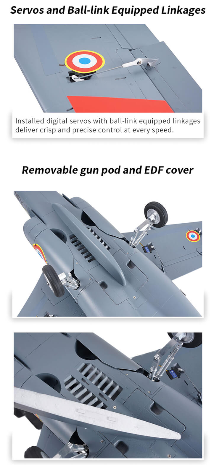 XFLY 80MM ALPHA EDF 970MM JET WITHOUT TX/RX/BATT - BLUE
