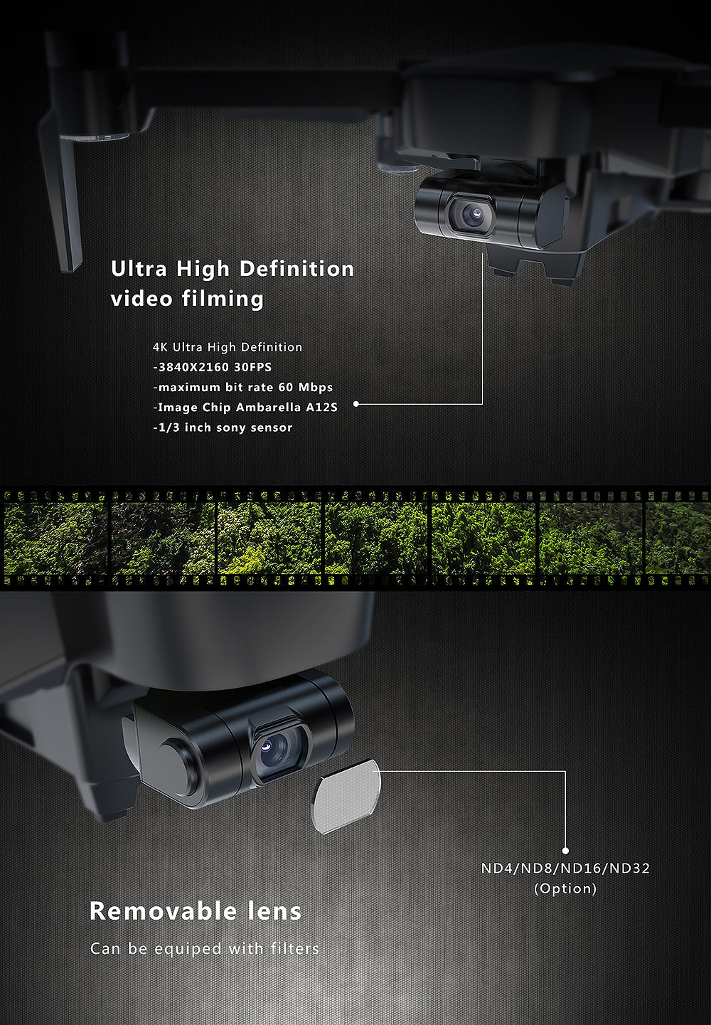 HUBSAN ZINO PRO FOLDING DRONE 4K, FPV, 5. 8G, GPS, FOLLOW, RTH