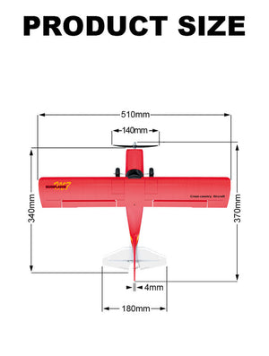 KOOTAI MAULE 512MM BRUSHLESS 4CH WITH GYRO EPP RTF - MODE 2 (RED)