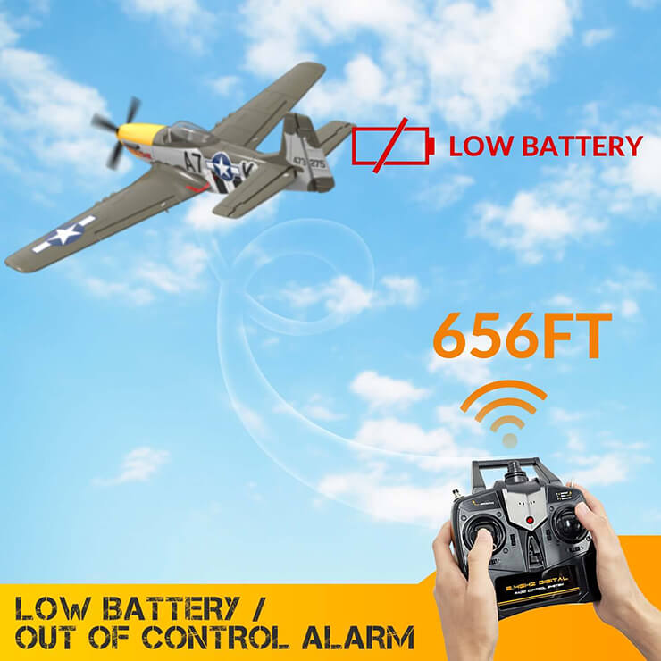 VOLANTEX P-51D MUSTANG GREEN 4CH 500MM BRUSHLESS WITH GYRO RTF