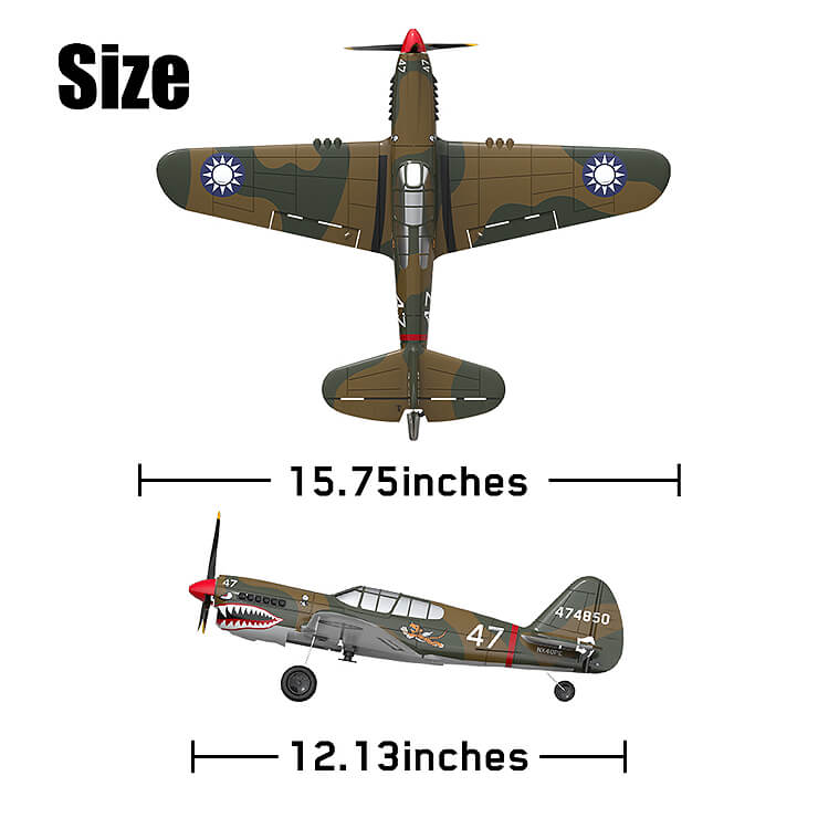 VOLANTEX P40 WARHAWK 4CH 400MM BRUSHED W/GYRO EPP RTF
