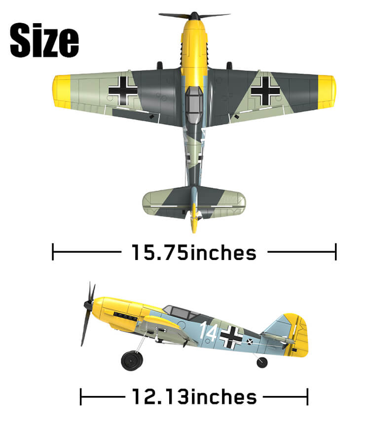 VOLANTEX MESSERSCHMITT BF109 400MM BRUSHED W/GYRO EPP RTF
