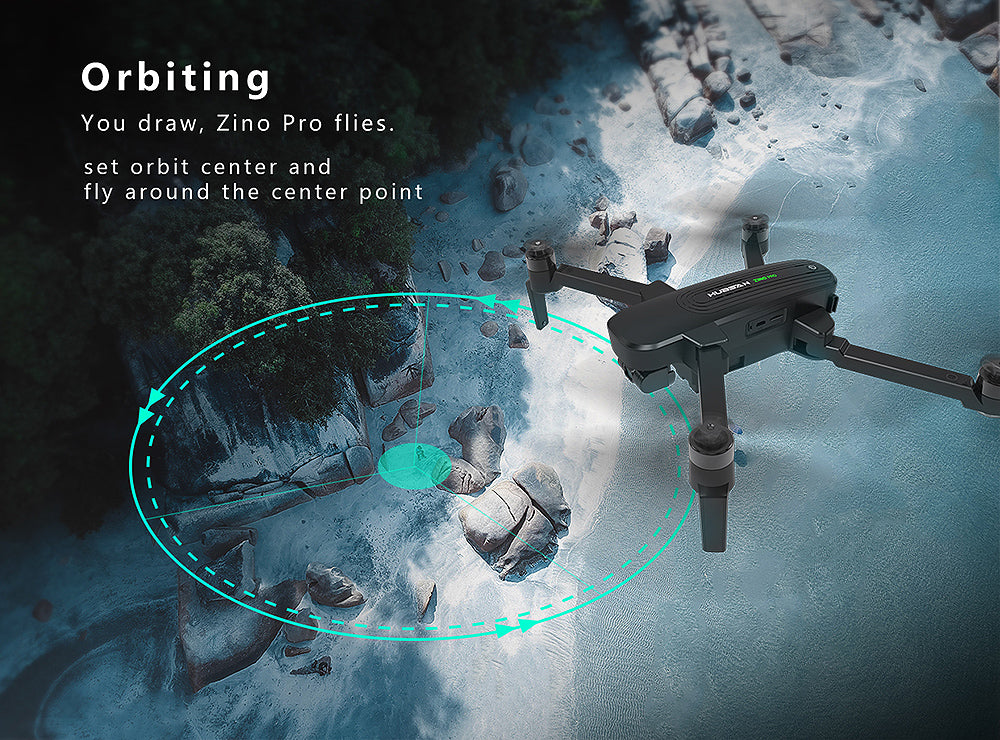 HUBSAN ZINO PRO FOLDING DRONE 4K, FPV, 5. 8G, GPS, FOLLOW, RTH