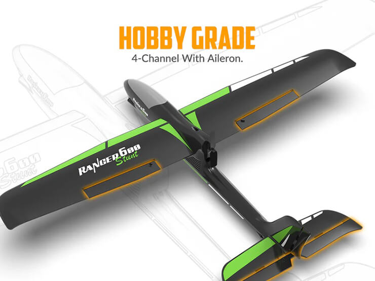 VOLANTEX RANGER 600MM STUNT EDITION 4CH GLIDER WITH GYRO EPP RTF