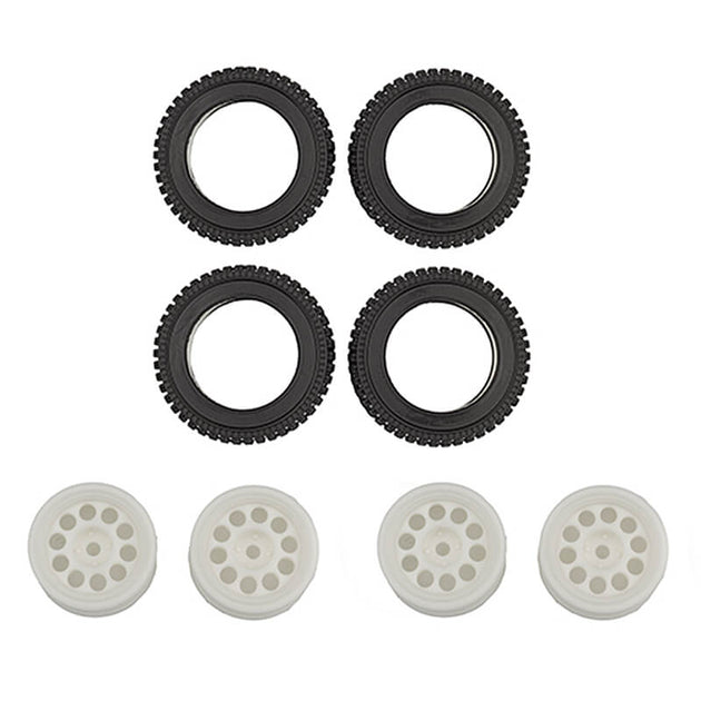 TEAM ASSOCIATED RC10 RALLY 4X4 WHEEL & TYRE SET