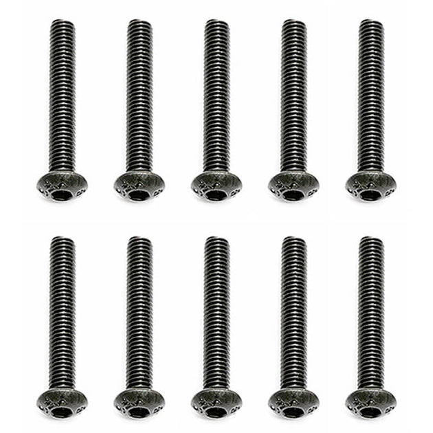 TEAM ASSOCIATED M3 X 20 BUTTON HEAD HEX SCREWS (10)