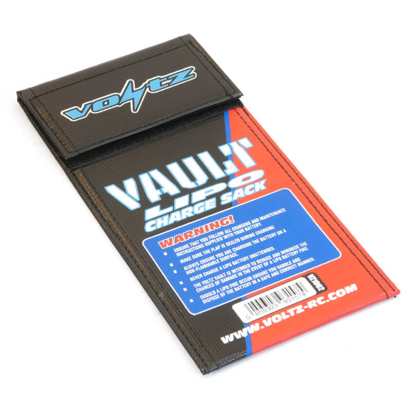 VOLTZ CHARGE VAULT LIPO SACK/BAG SMALL 10CM X 20CM