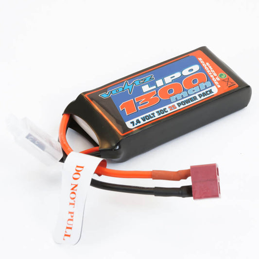 VOLTZ 1300mah 2S 7.4V 30C LIPO BATTERY (DEANS CONNECTOR)