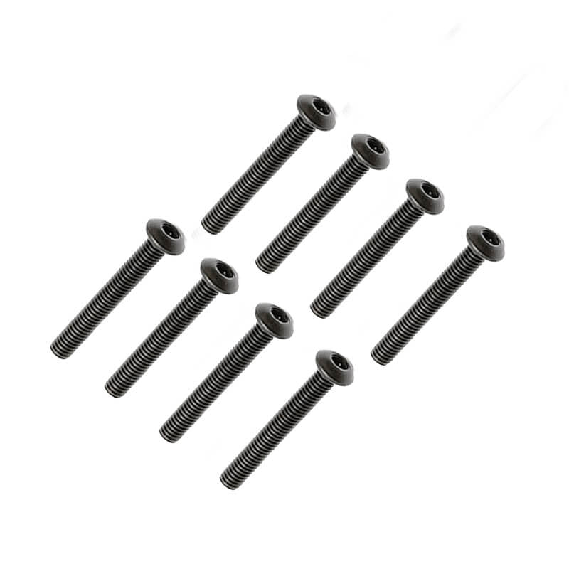 FTX BUTTON HEAD HEX SCREW M3 X 28MM (8PC)