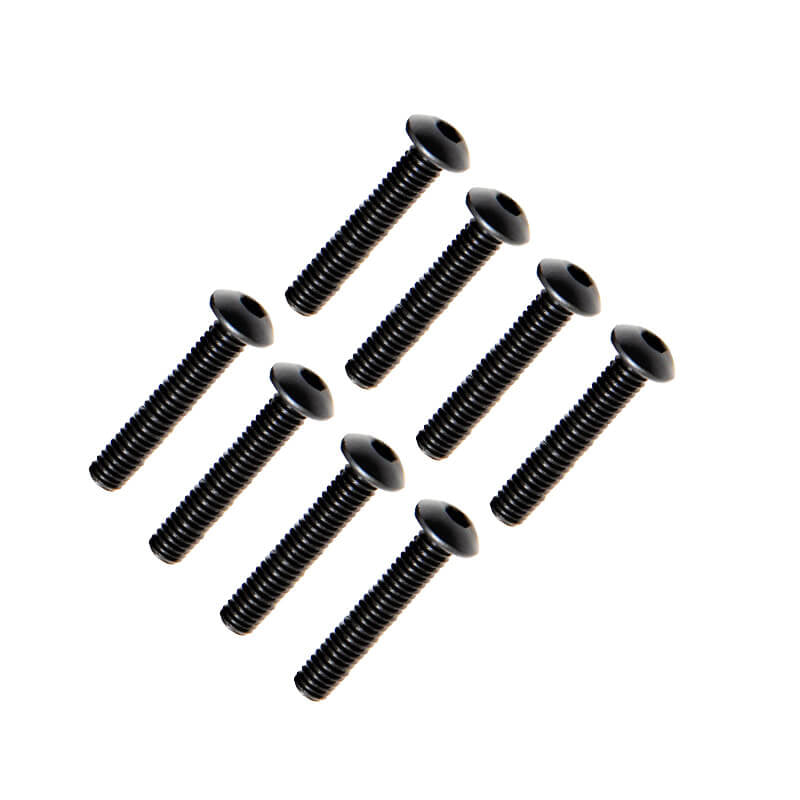 FTX BUTTON HEAD HEX SCREW M4 X 25MM (8PC)