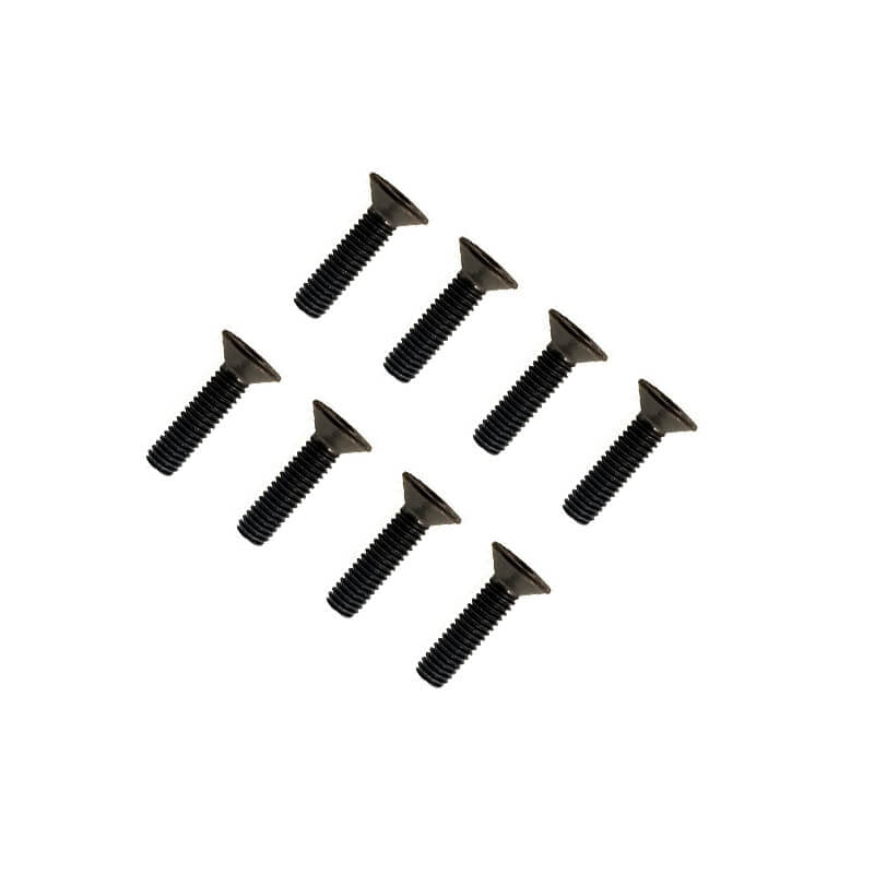 FTX FLAT HEAD HEX SCREW M4 X 12MM (8PC)