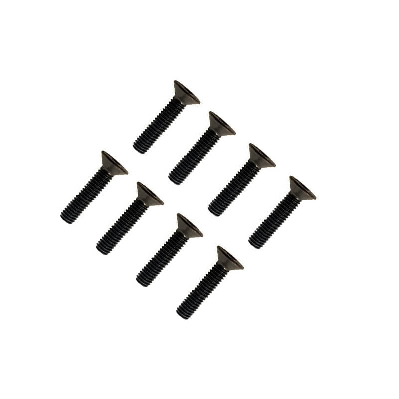 FTX FLAT HEAD HEX SCREW M4 X 22MM (8PC)