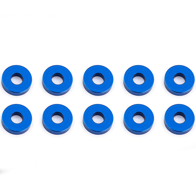 ASSOCIATED BLUE ALUMINUM BULKHEAD WASHERS 7.8 X 2.0 MM (10)