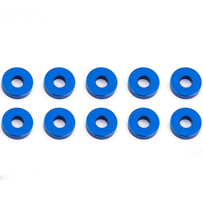 ASSOCIATED BLUE ALUMINUM BULKHEAD WASHERS 7.8 X 2.0 MM (10)