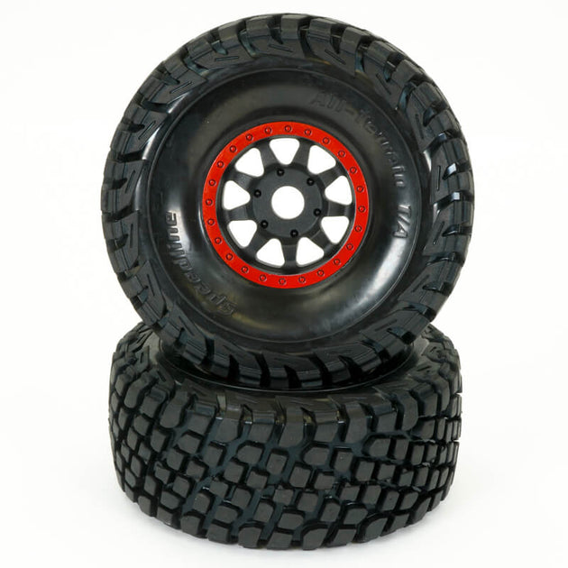 FTX DR8 WHEEL/TYRE PAIR (RED)