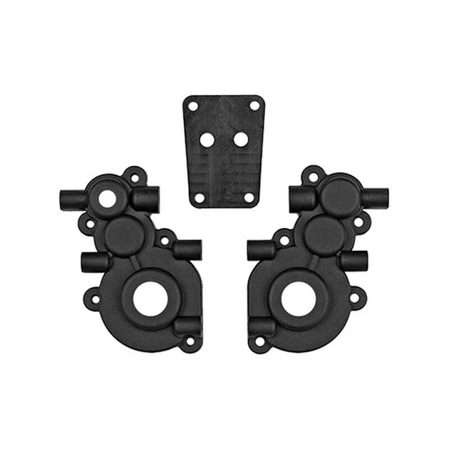 TEAM ASSOCIATED RC10GT TRANSMISSION CASE/BRACE BLACK