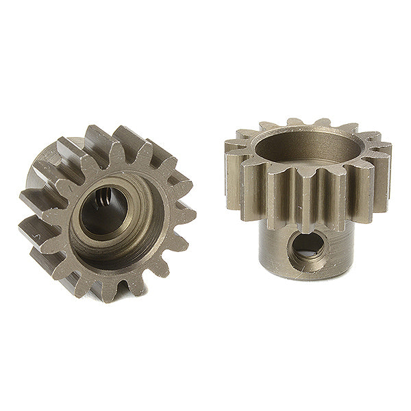 CORALLY M1.0 PINION SHORT HARDENED STEEL 15 TEETH SHAFT DIA. 5MM MOD1